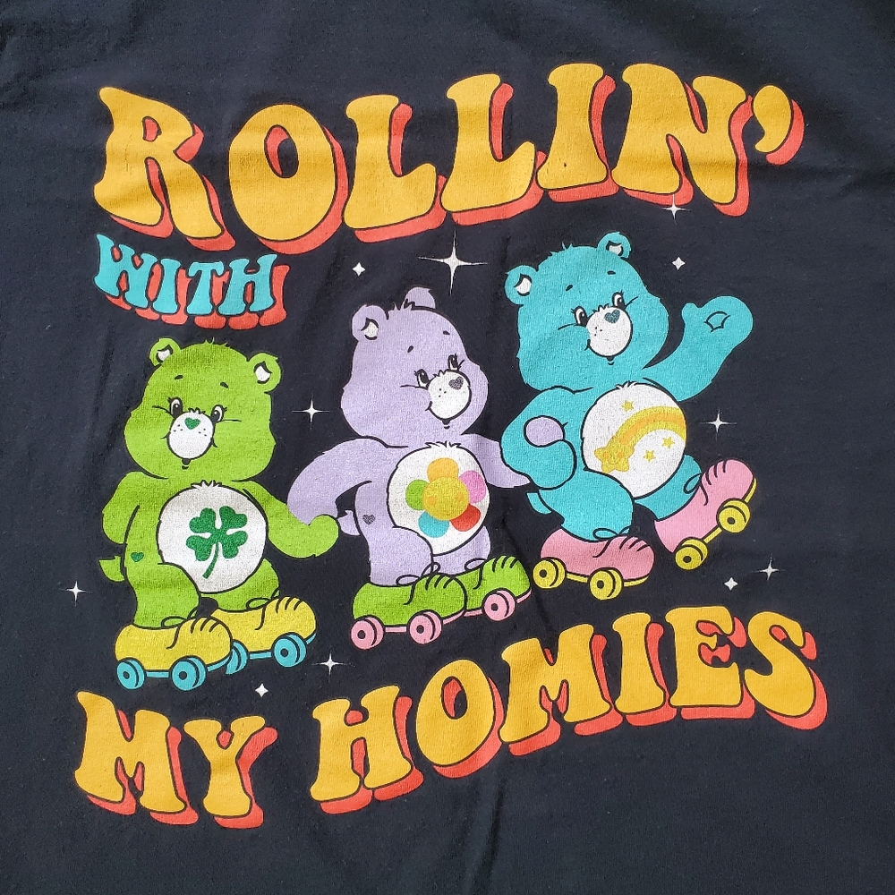 Carebears Rollin With My Homies Gildan Cotton Graphic Tshirt Unisex Size Large - Picture 2 of 6
